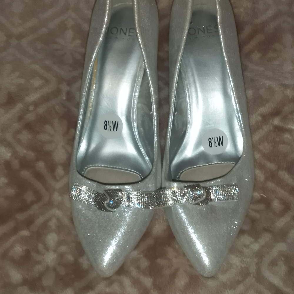 Elegant Silver Women's Heels